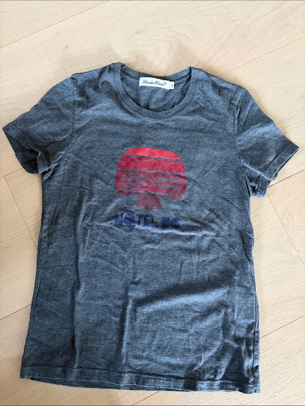 Undercover Gray Short Sleeve Tee with Red Graphic